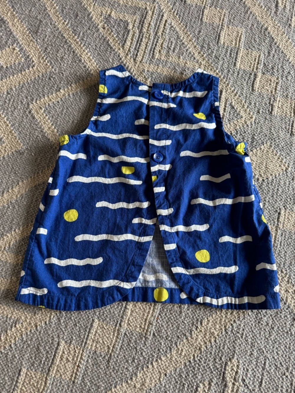 Hanna Andersson Tank and GAP Navy Polka Dot Dress, Girls bundle 6-7 - Picture 8 of 10